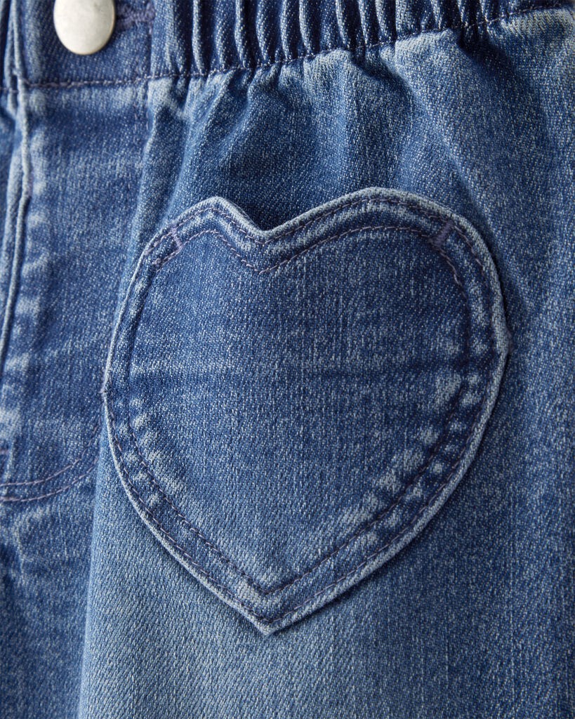 slide 2 of 4, Carter's Carters Toddler Girl Heart Pocket Barrel Jeans - Blue Blue 5T, 1 ct