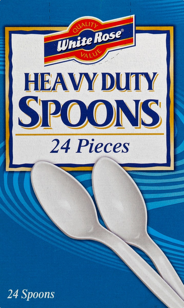 slide 2 of 5, White Rose Spoons 24 ea, 24 ct