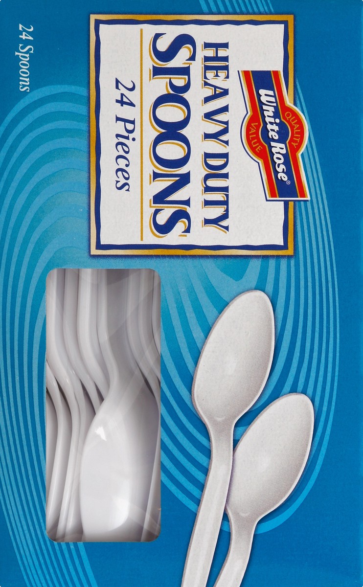 slide 4 of 5, White Rose Spoons 24 ea, 24 ct