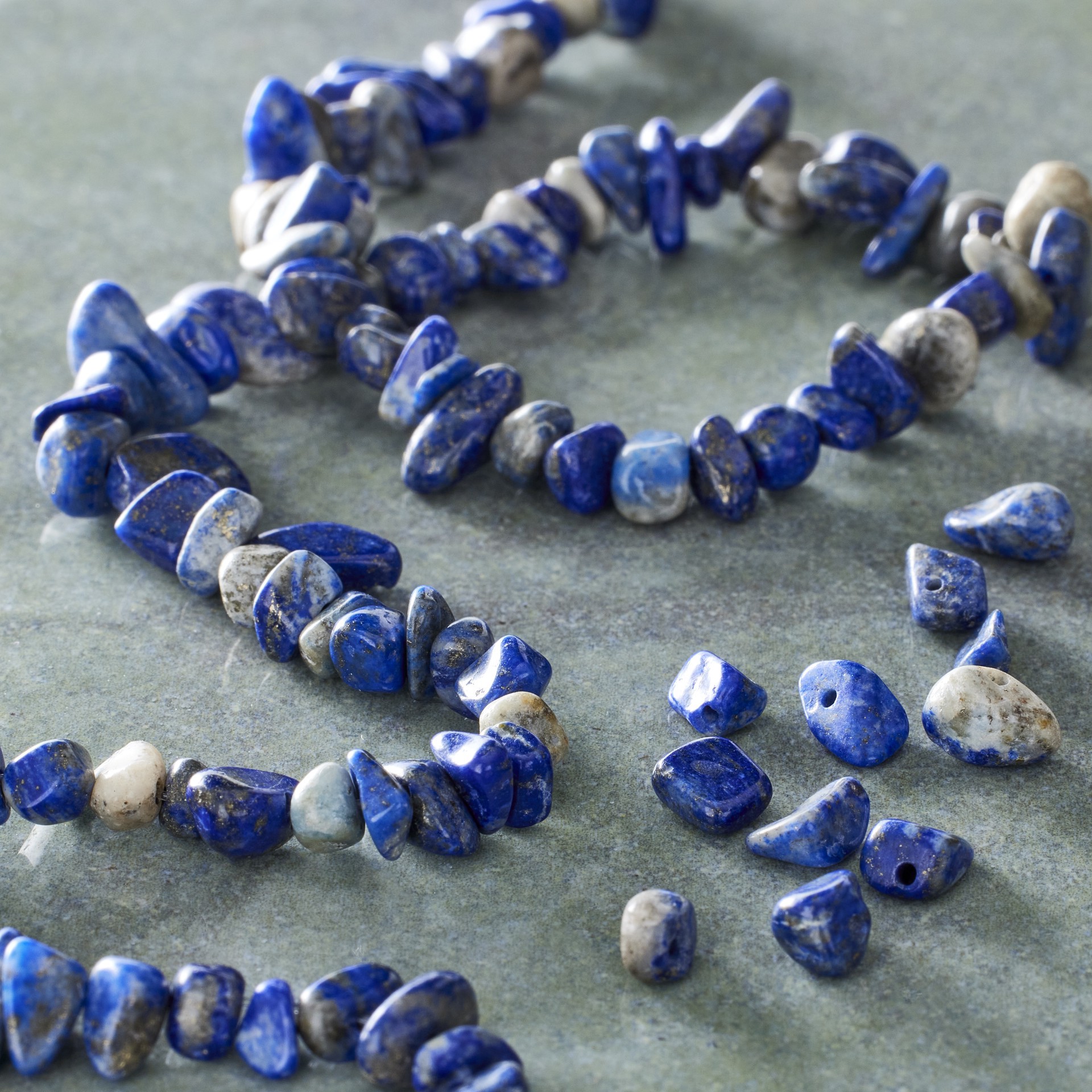 slide 3 of 5, Blue Lapis Chip Beads By Bead Landing, 5mm-7mm