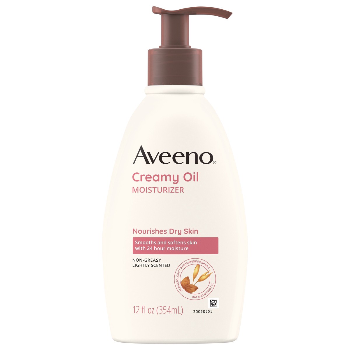 slide 1 of 7, Aveeno Creamy Oil Daily Body Moisturizer, Non-Greasy & Lightly Scented Body Moisturizer with Oat & Almond Oil Nourishes Dry Skin with 24 Hours of Moisture, Non-Comedogenic, 12 fl. oz, 12 oz