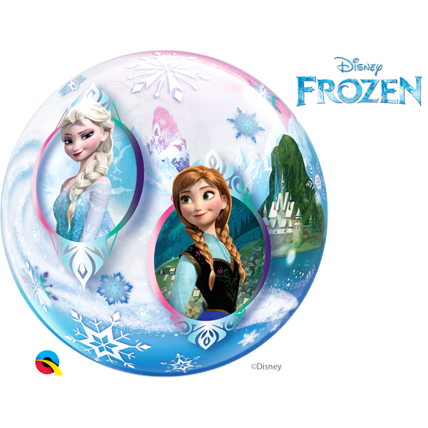 slide 1 of 2, Disney Frozen 22" Bubble Balloon, 22 in