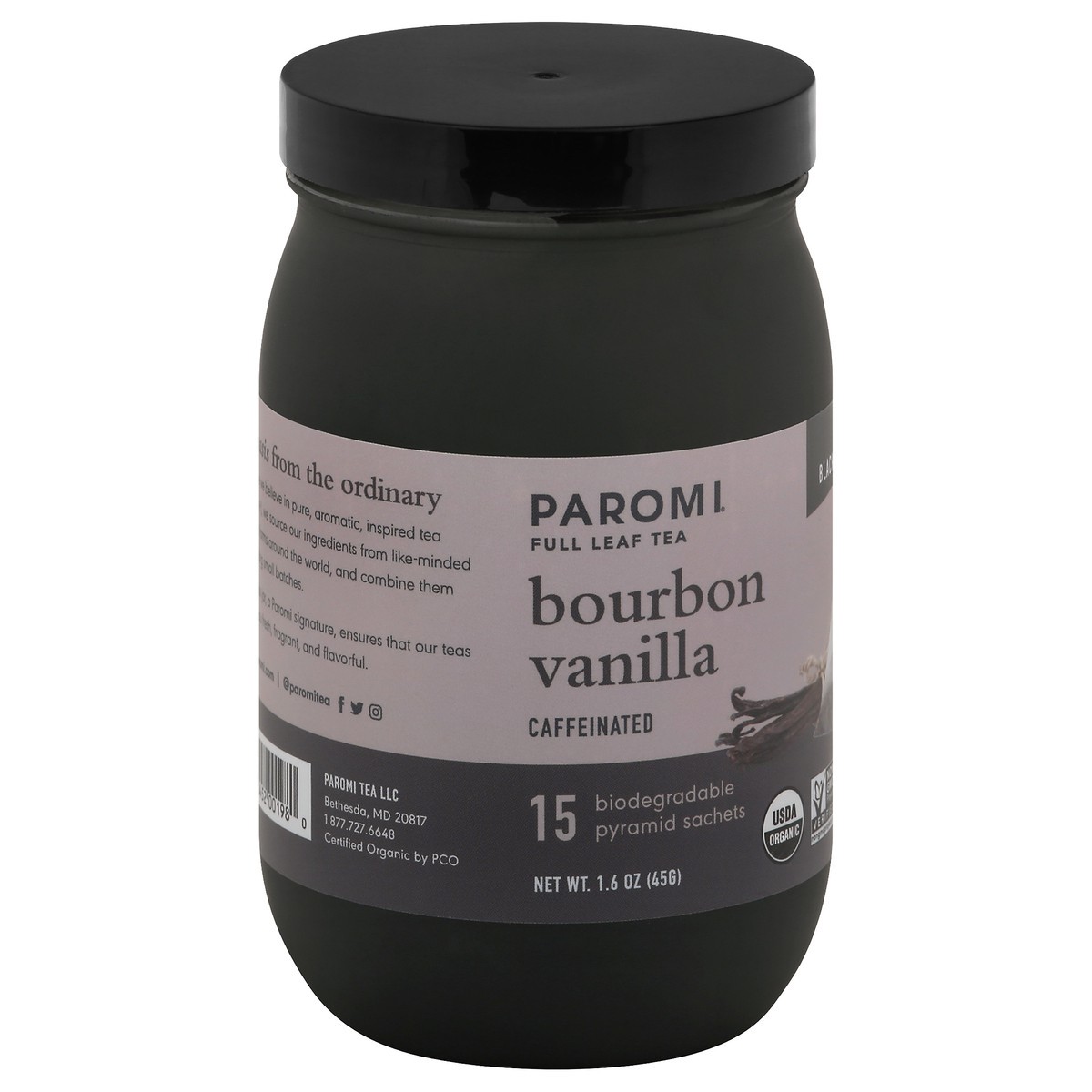 slide 7 of 9, Paromi Caffeinated Pyramid Sachets Bourbon Vanilla Black Tea - 15 ct, 15 ct