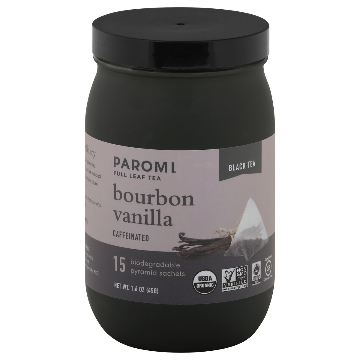 slide 8 of 9, Paromi Caffeinated Pyramid Sachets Bourbon Vanilla Black Tea - 15 ct, 15 ct
