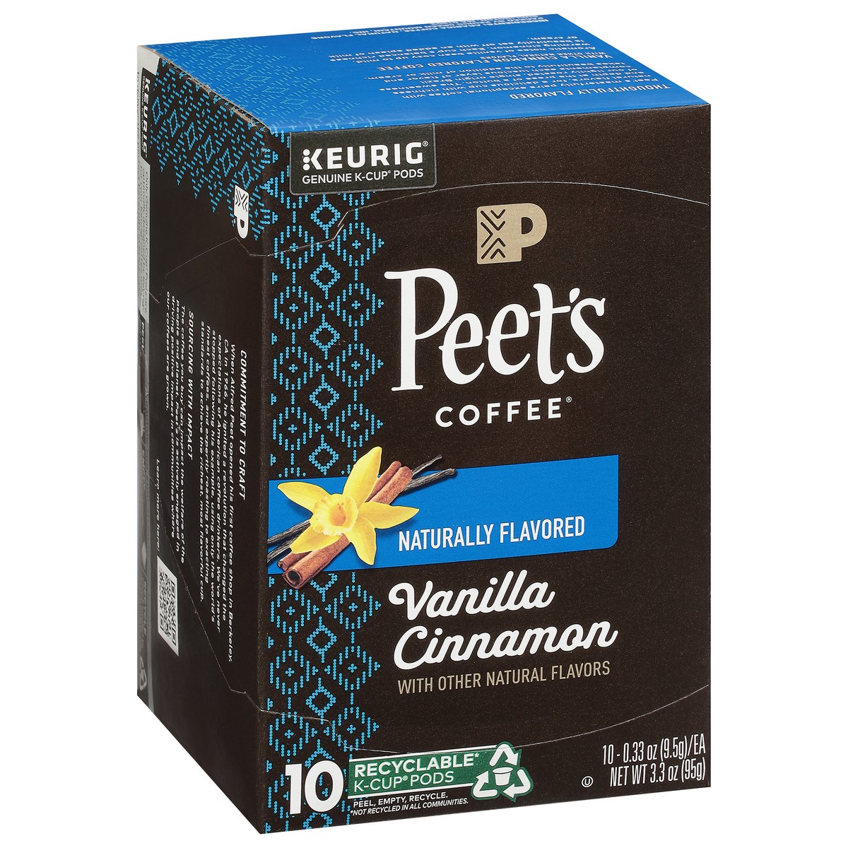 slide 9 of 9, Peet's Coffee K-Cup Pods Vanilla Cinnamon Coffee 10 - 0.33 oz Pods, 10 ct