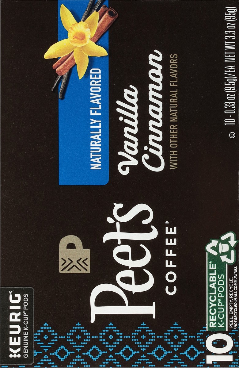 slide 7 of 9, Peet's Coffee K-Cup Pods Vanilla Cinnamon Coffee 10 - 0.33 oz Pods, 10 ct