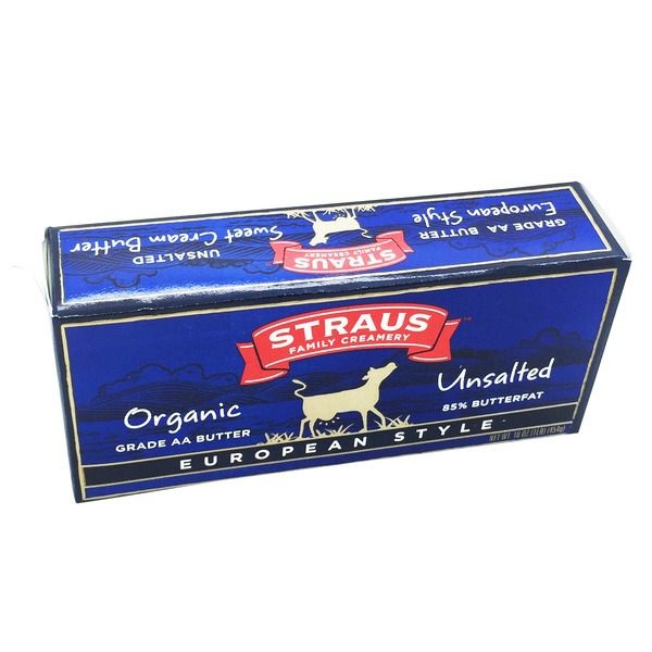 slide 1 of 1, Straus Family Creamery Organic European Style Sweet Unsalted Butter, 16 oz