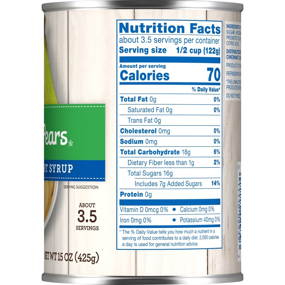 slide 3 of 3, KrogerSliced Pears In Extra Light Syrup, 15 oz