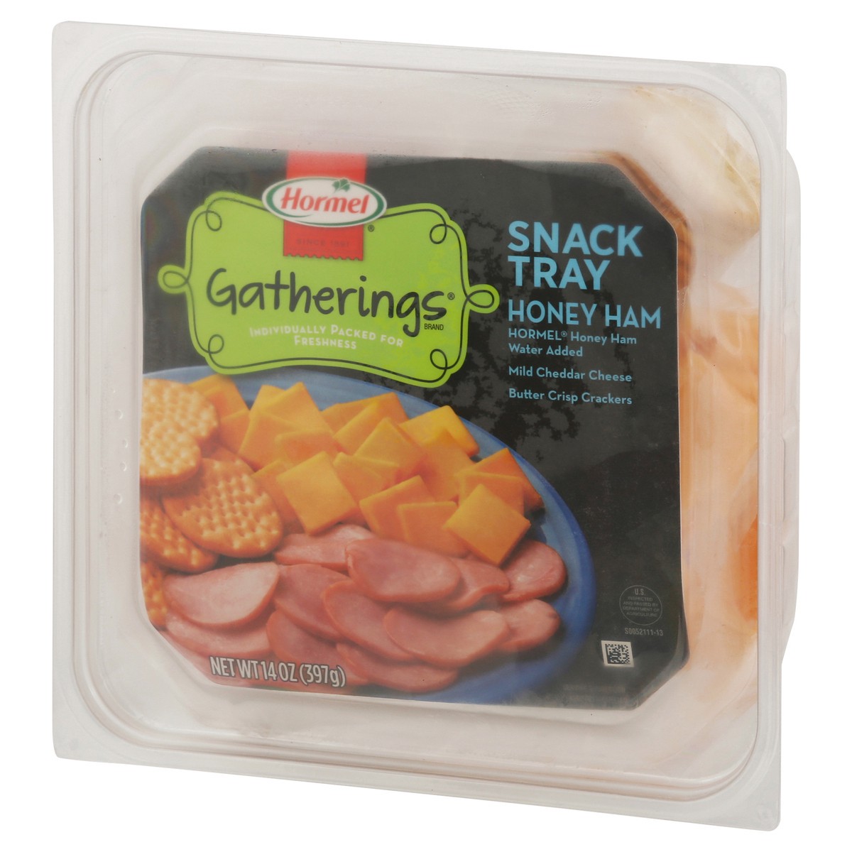 slide 3 of 9, Hormel Gatherings Snack Tray, Honey Ham & Cheese 14 oz, 14 oz