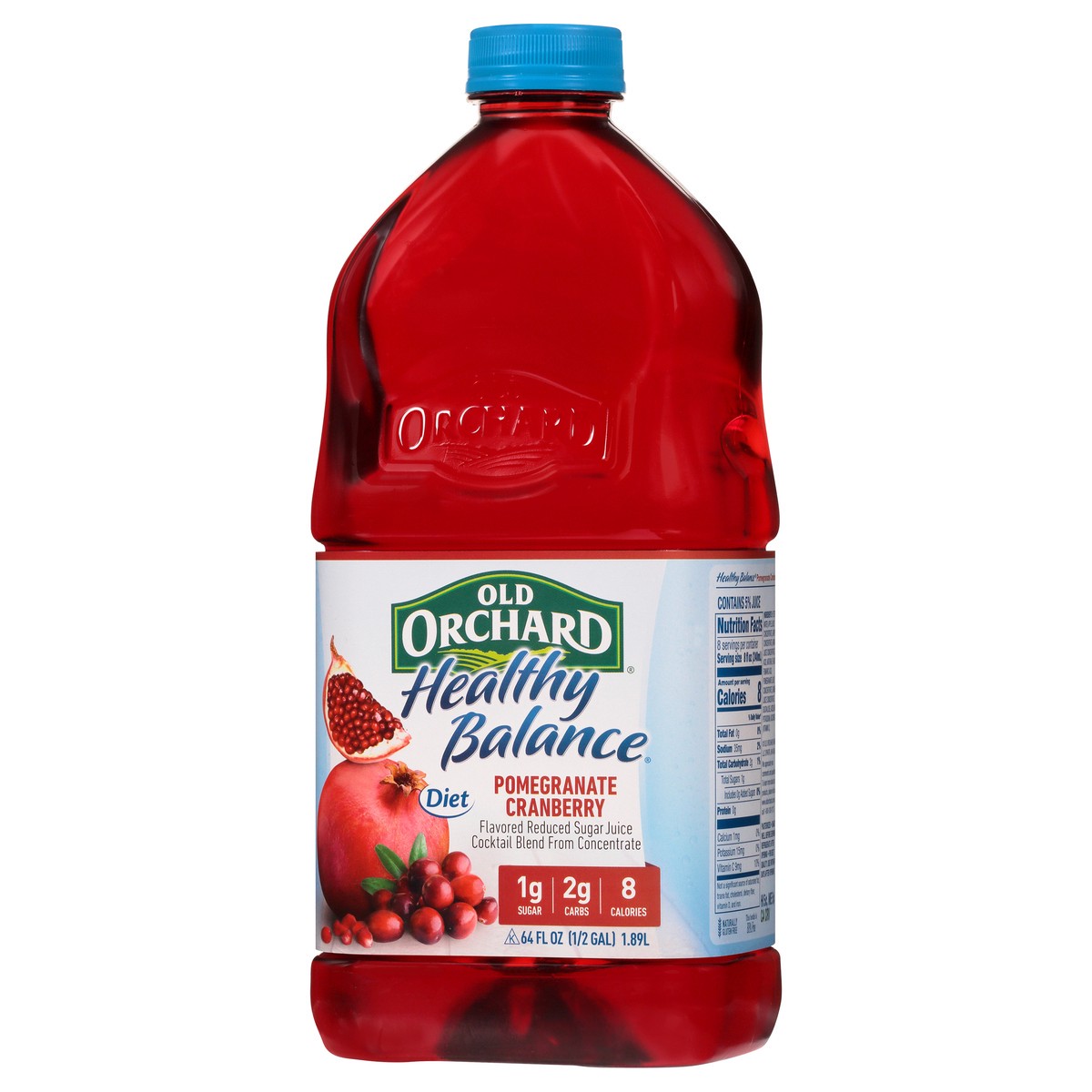 slide 2 of 9, Old Orchard Healthy Balance Diet Pomegranate Cranberry Juice Cocktail - 64 fl oz, 64 fl oz