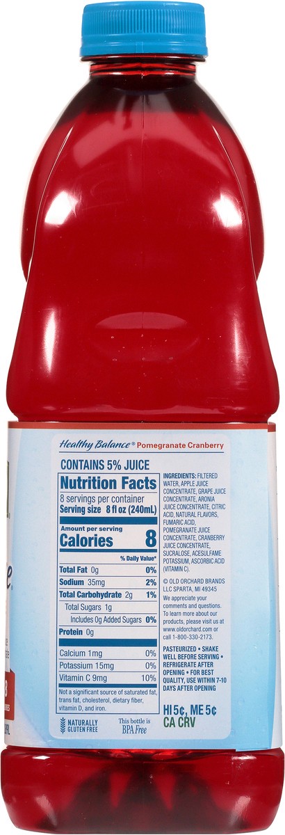 slide 6 of 9, Old Orchard Healthy Balance Diet Pomegranate Cranberry Juice Cocktail - 64 fl oz, 64 fl oz