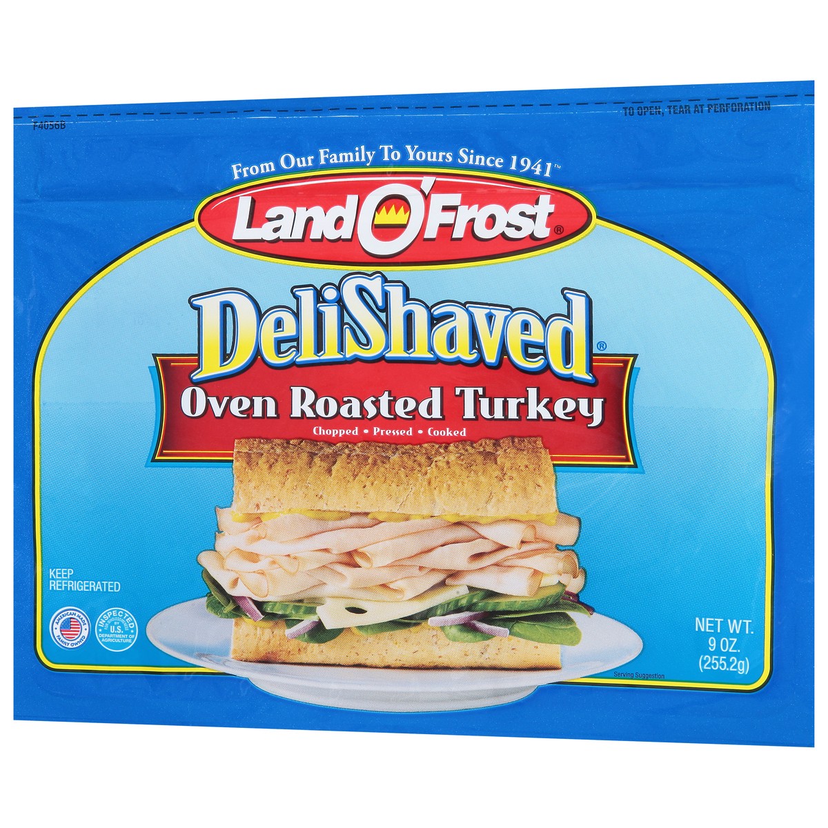 slide 3 of 9, Land O' Frost DeliShaved Oven Roasted Turkey 9 oz, 9 oz