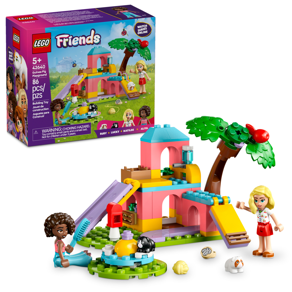 slide 1 of 21, LEGO Friends Guinea Pig Playground Building Toy 42640, 1 ct