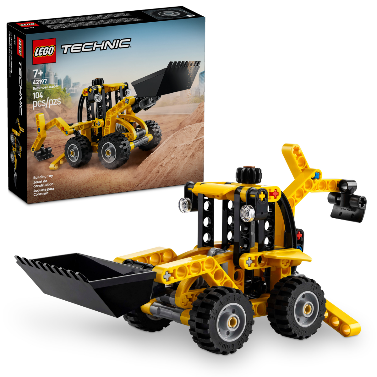 slide 1 of 21, LEGO Technic Backhoe Loader Construction Toy 42197, 1 ct