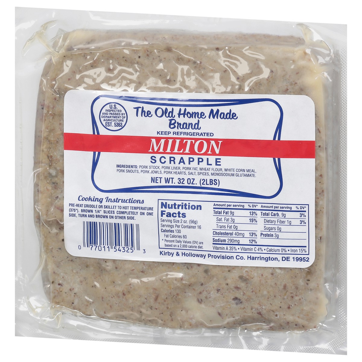 slide 9 of 11, Kirby and Holloway Milton Scrapple, 32 oz