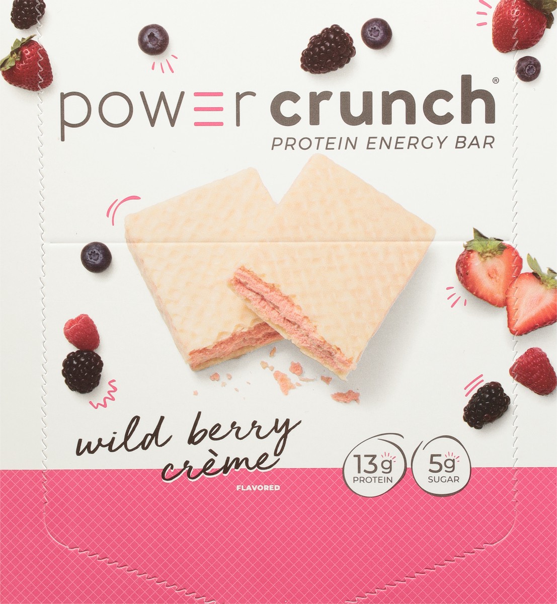 slide 9 of 9, Power Crunch Wild Berry Creme Flavored Protein Energy Bar 12 - 1.4 oz Bars, 12 ct