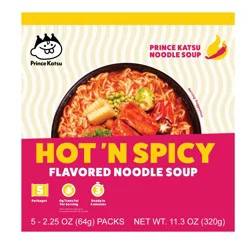 Prince Katsu Instant Hot 'N Spicy Noodle Soup Packs