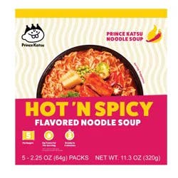 Prince Katsu Instant Hot 'N Spicy Noodle Soup Packs