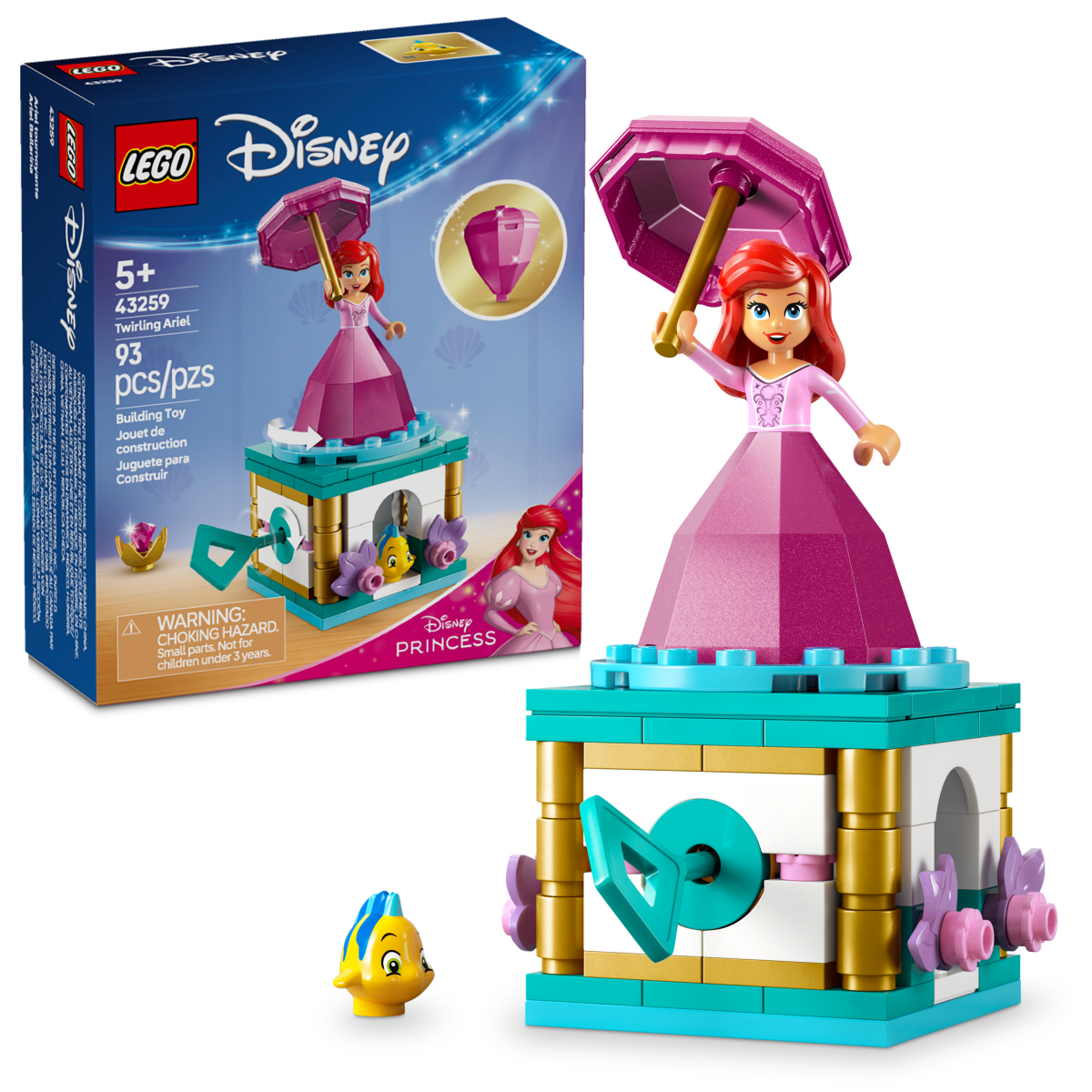 slide 1 of 21, LEGO Disney Princess Twirling Ariel Building Toy 43259, 1 ct