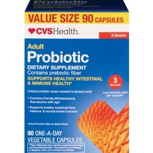 slide 1 of 1, CVS Health Adult Probiotic Vegetable Capsules 3 Billion Cells, 90 ct