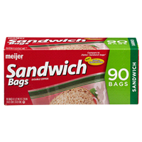 slide 15 of 29, Meijer Double Zipper Sandwich Bags, 90 ct