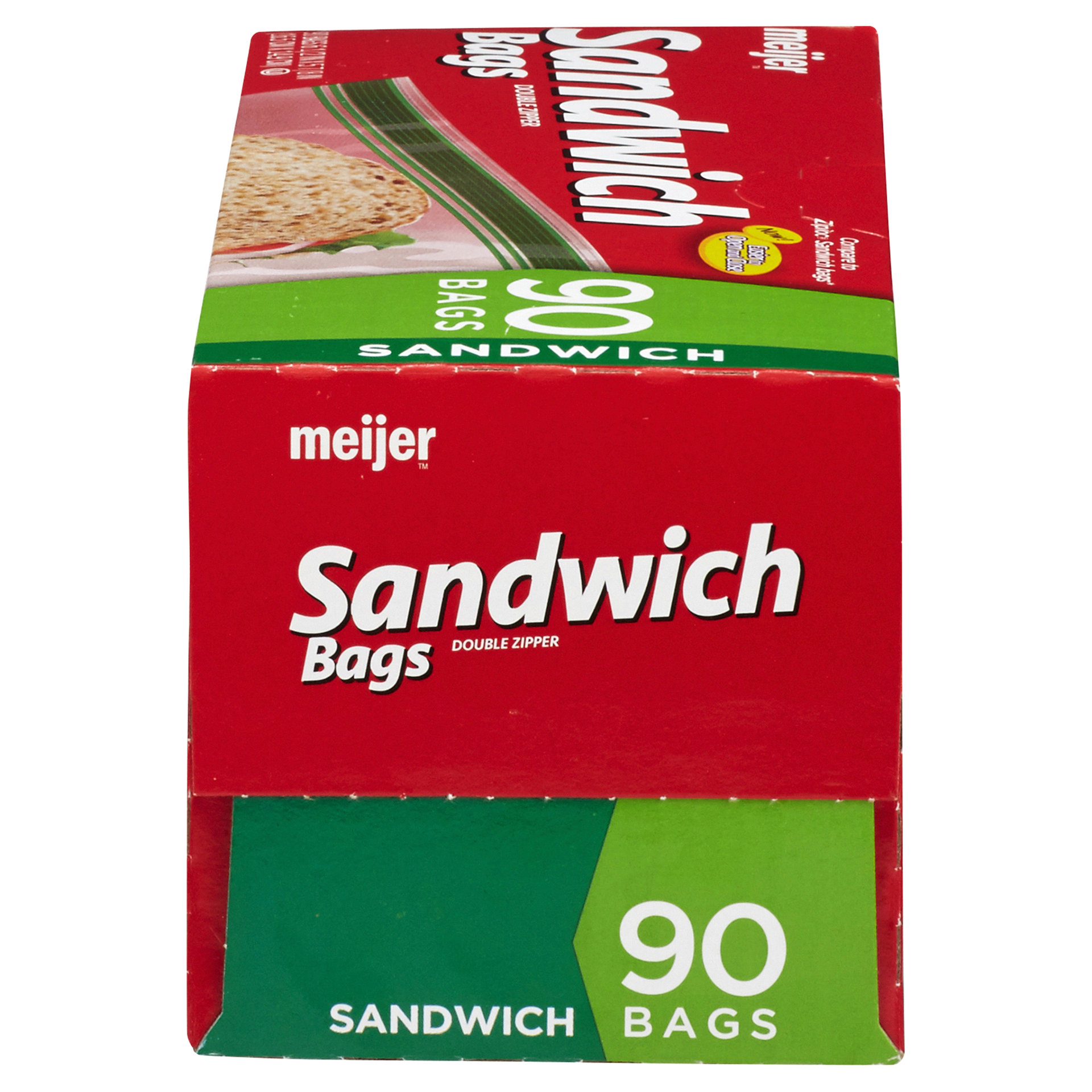 slide 25 of 29, Meijer Double Zipper Sandwich Bags, 90 ct