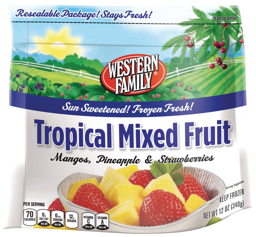 slide 1 of 1, Western Family Tropical Mixed Fruit, 12 oz