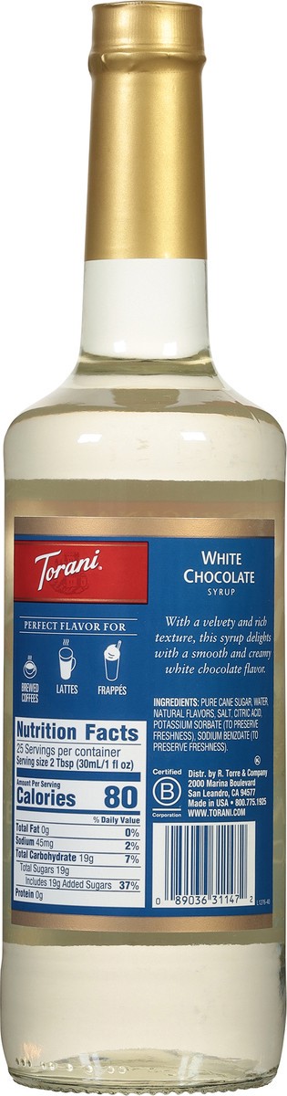 slide 2 of 13, Torani White Chocolate Syrup - 25.4 fl oz, 25.4 fl oz