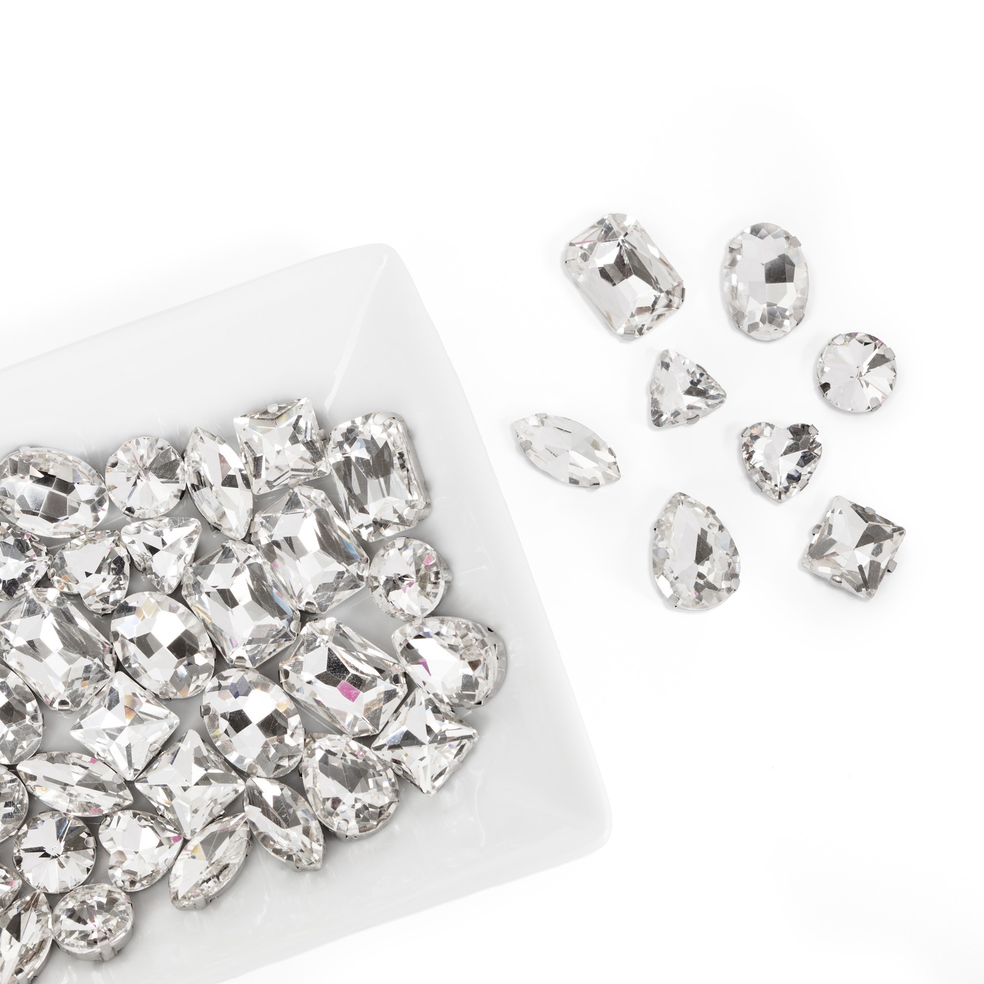 slide 4 of 7, Cousindiy Silver Crystal Glass Sew-On Rhinestones, 64ct., 64 ct