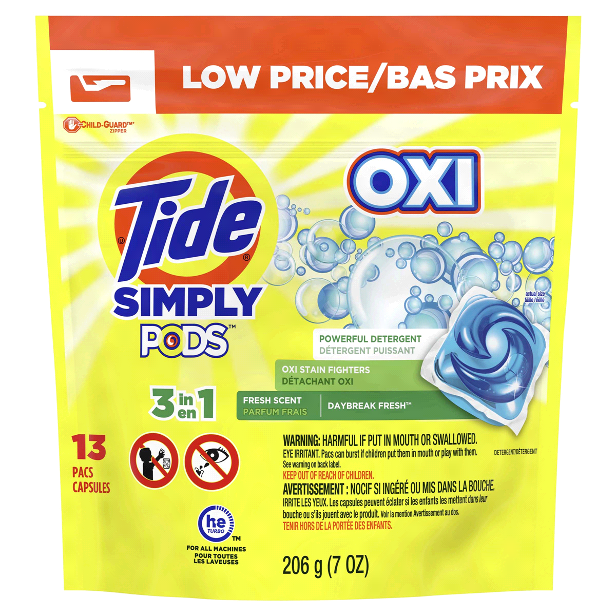 slide 1 of 2, Tide Simply Pods Oxi Daybreak, 13 ct