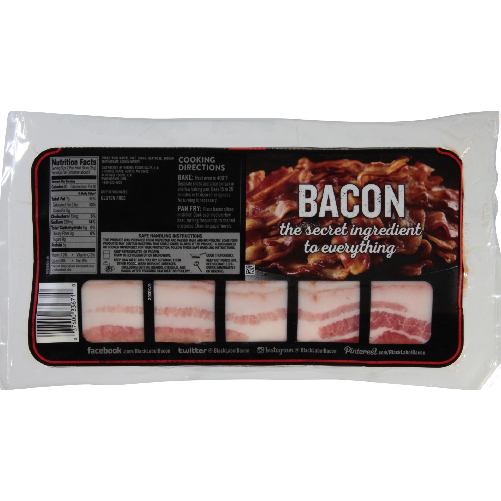 slide 4 of 6, HORMEL BLACK LABEL Original Bacon, 12 oz