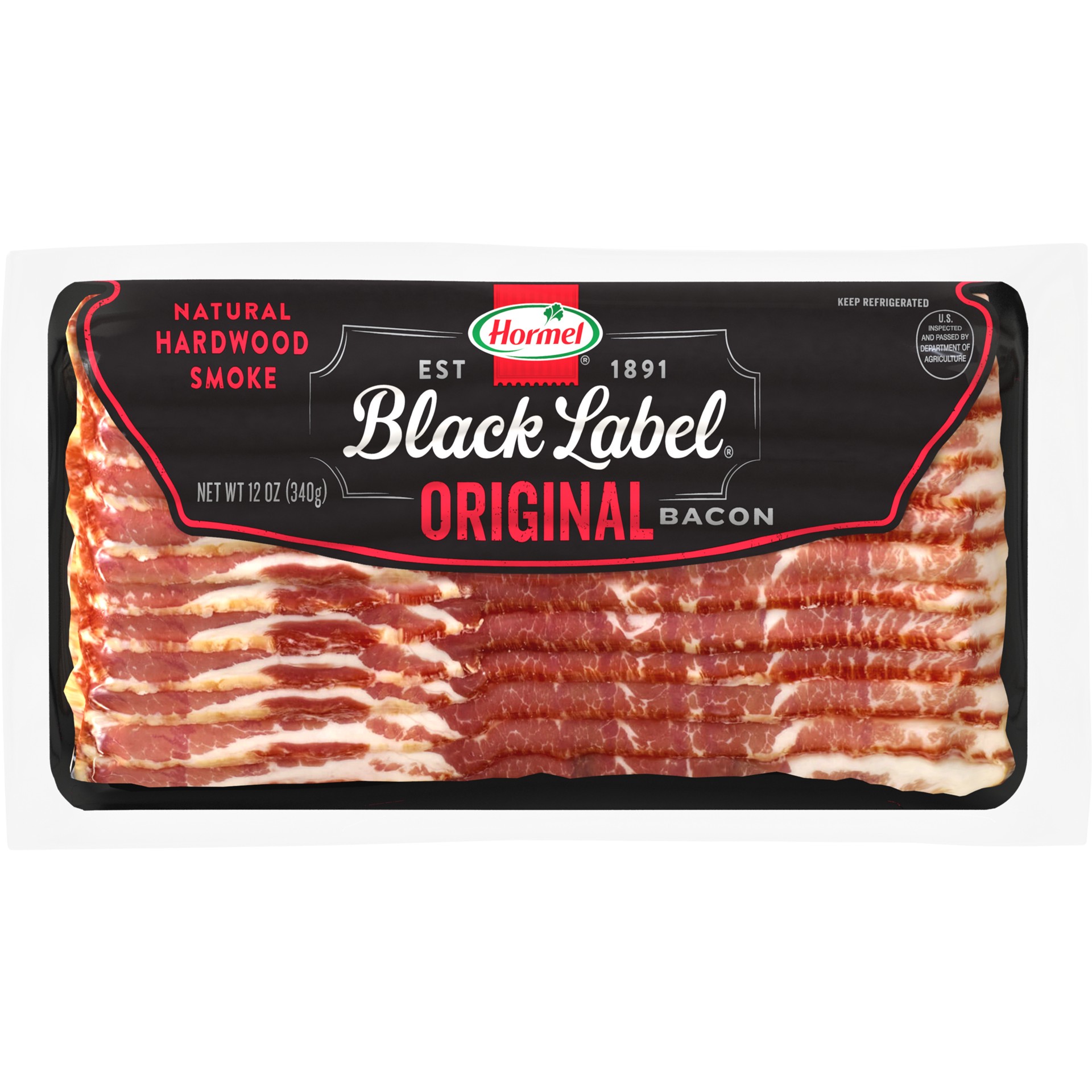 slide 1 of 6, HORMEL BLACK LABEL Original Bacon, 12 oz