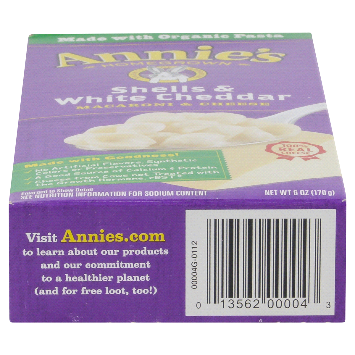 slide 88 of 108, Annie's Shells and White Cheddar, Made with Organic Pasta and Real Cheese, 6 oz, 6 oz