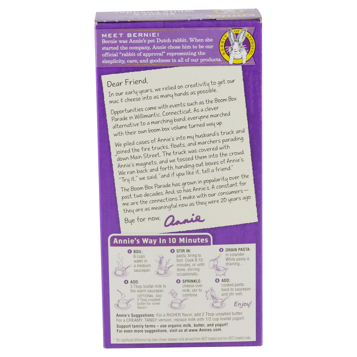 slide 41 of 108, Annie's Shells and White Cheddar, Made with Organic Pasta and Real Cheese, 6 oz, 6 oz