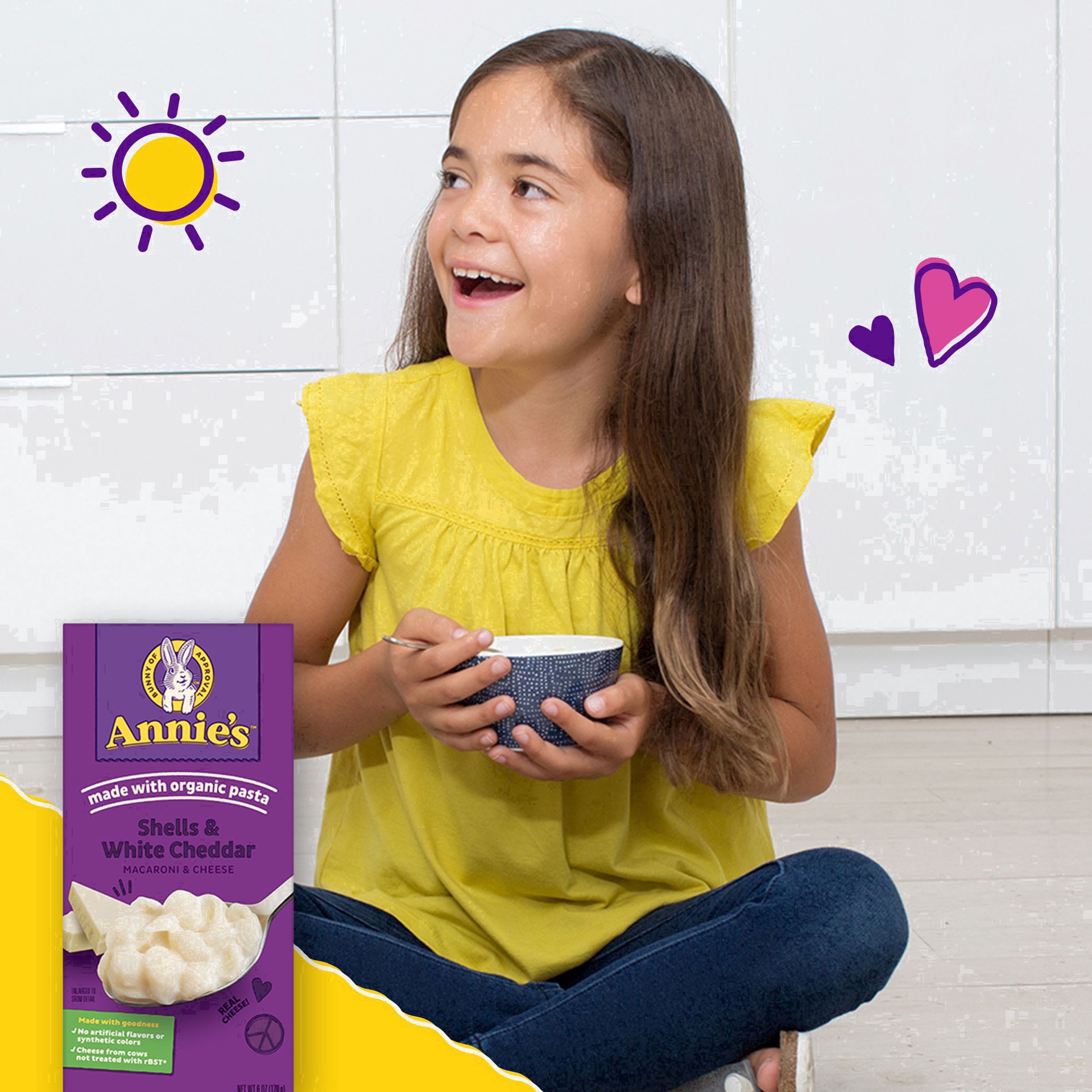 slide 62 of 108, Annie's Shells and White Cheddar, Made with Organic Pasta and Real Cheese, 6 oz, 6 oz