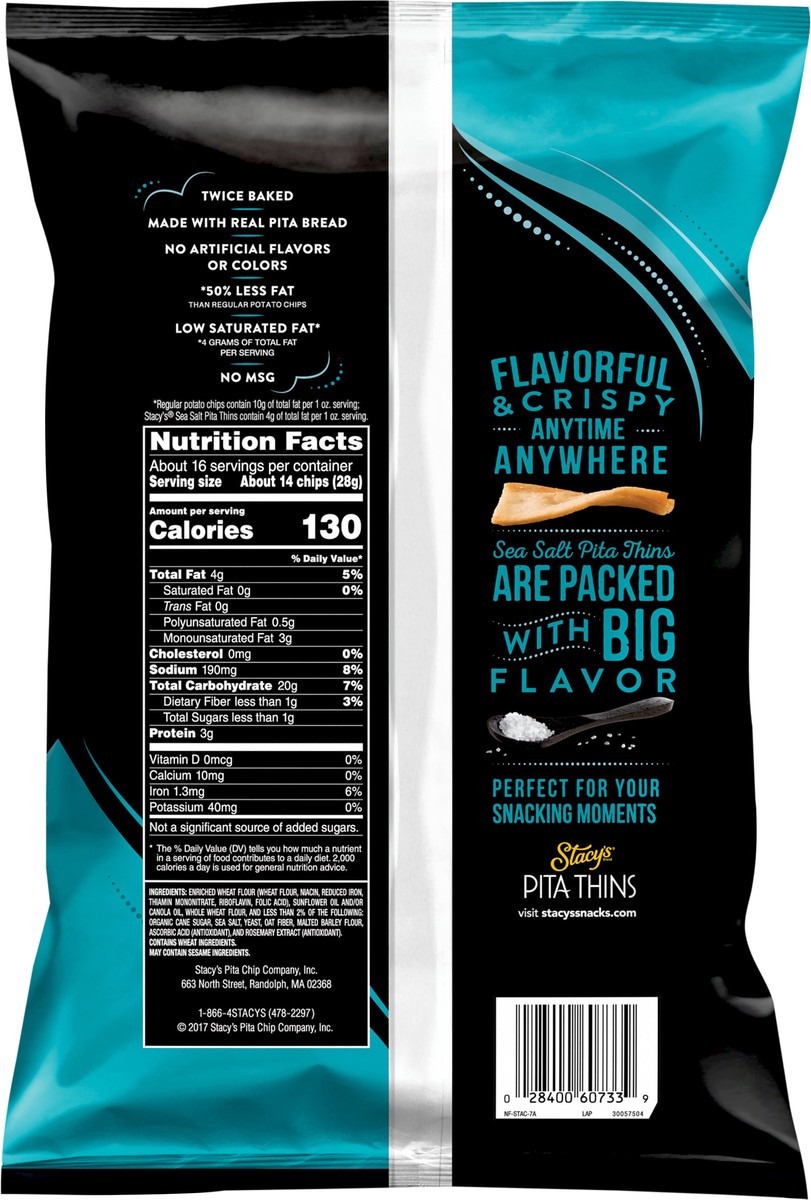 slide 2 of 8, Stacy's Sea Salt Regular Snacks - 15.6 oz, 15.6 oz