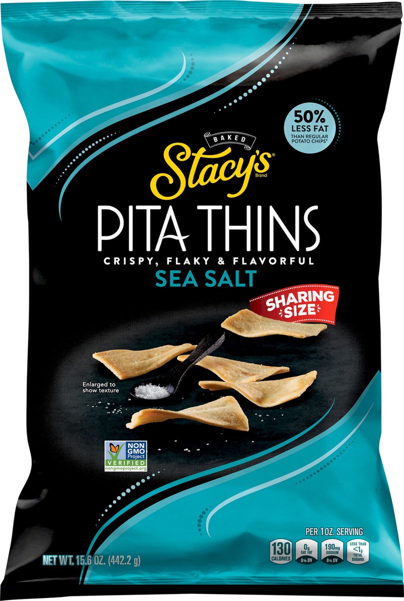 slide 3 of 8, Stacy's Sea Salt Regular Snacks - 15.6 oz, 15.6 oz