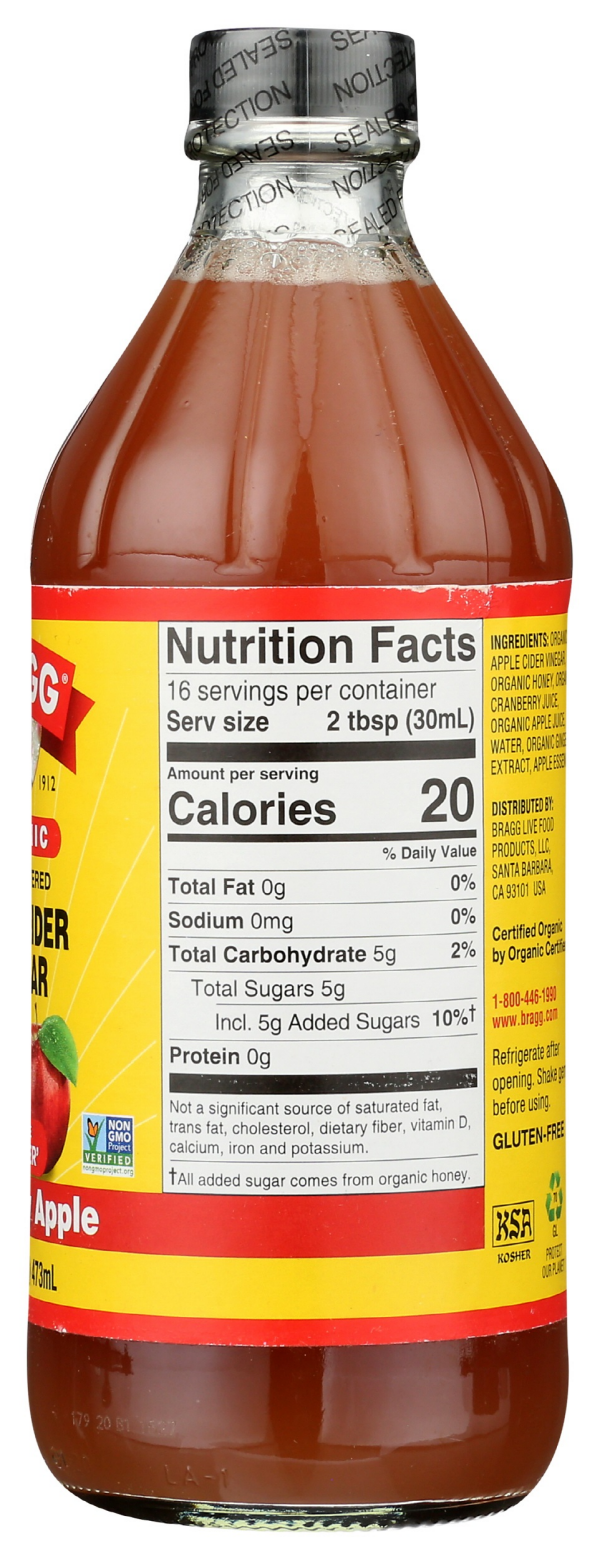 slide 3 of 4, Bragg Vinegar Cranberry Organic - 16 oz, 16 oz