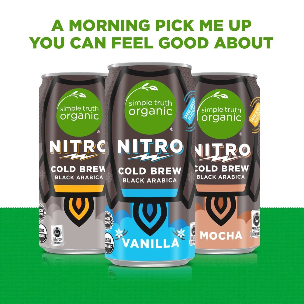 slide 4 of 5, Simple Truth Organic Nitro Vanilla-Flavored Cold Brew Coffee, 7 fl oz