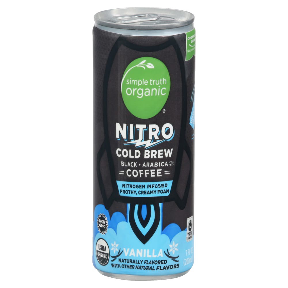 slide 1 of 5, Simple Truth Organic Nitro Vanilla-Flavored Cold Brew Coffee, 7 fl oz