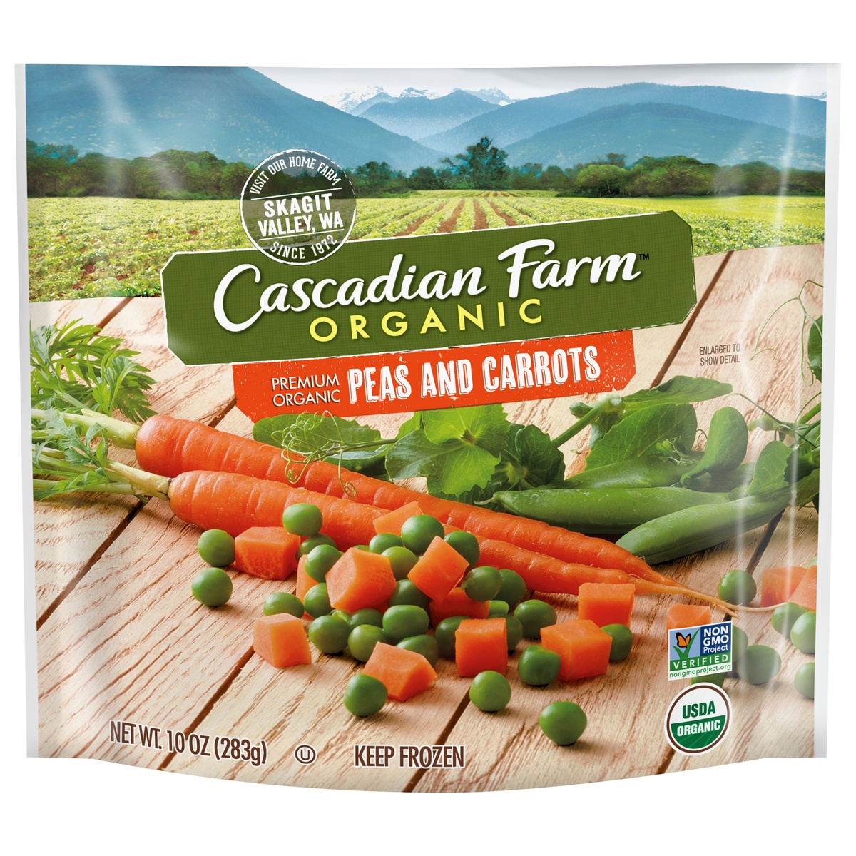 slide 1 of 11, Cascadian Farm Organic Peas & Carrots, 10 oz