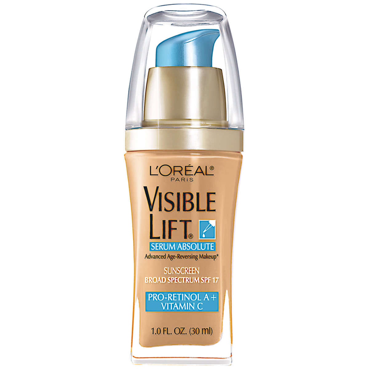slide 1 of 1, L'Oréal Visible Lift Classic Serum Absolute Makeup - Tan, 1 fl oz