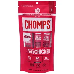 Chomps Snack Sticks Nashville Hot Chicken Meat Sticks - 9.2oz/8ct