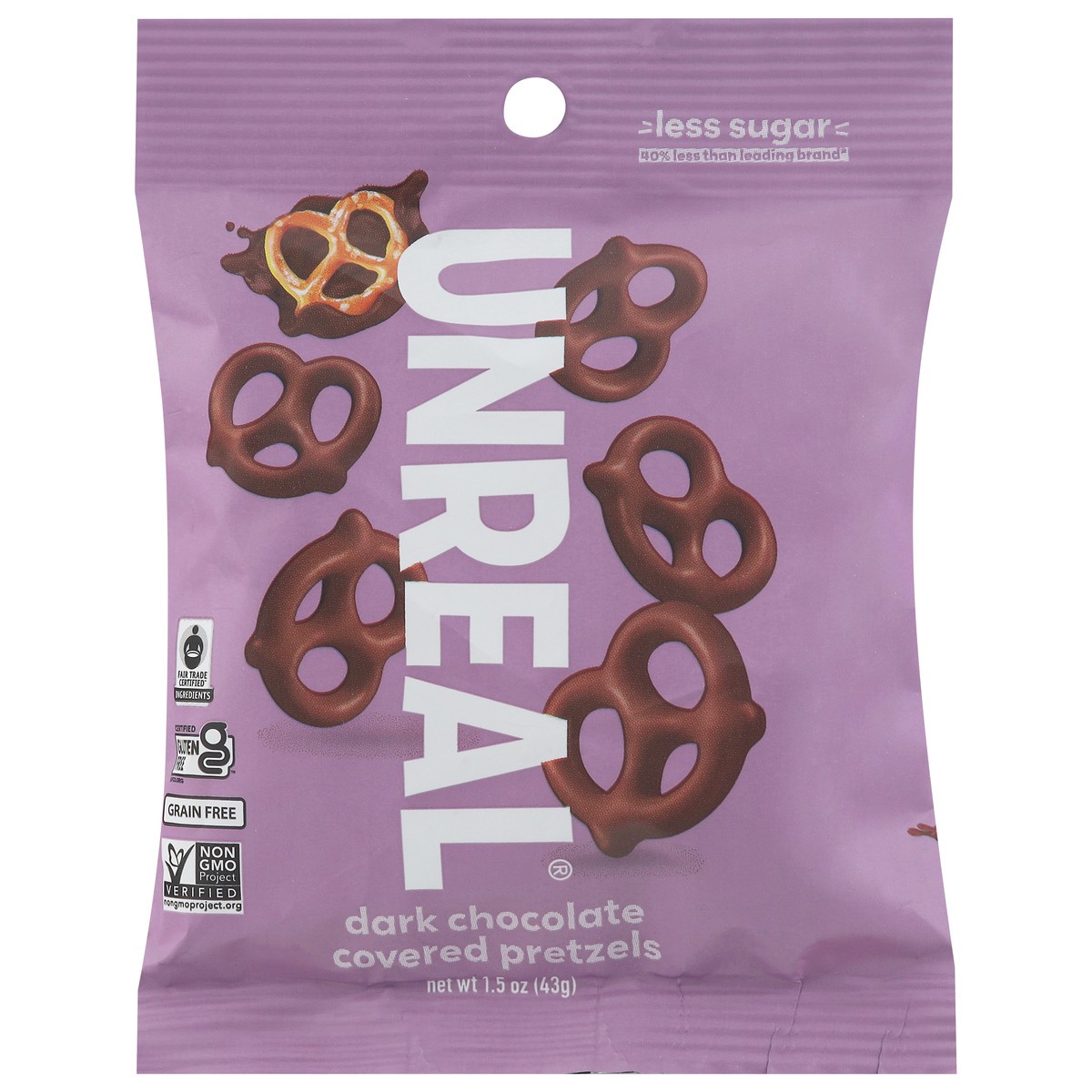 slide 1 of 13, Unreal Dark Chocolate Covered Pretzels - 1.5oz, 1.5 oz