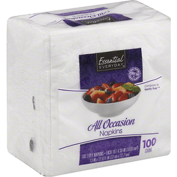 slide 1 of 1, Essential Everyday Napkins All Occasion, 100 ct