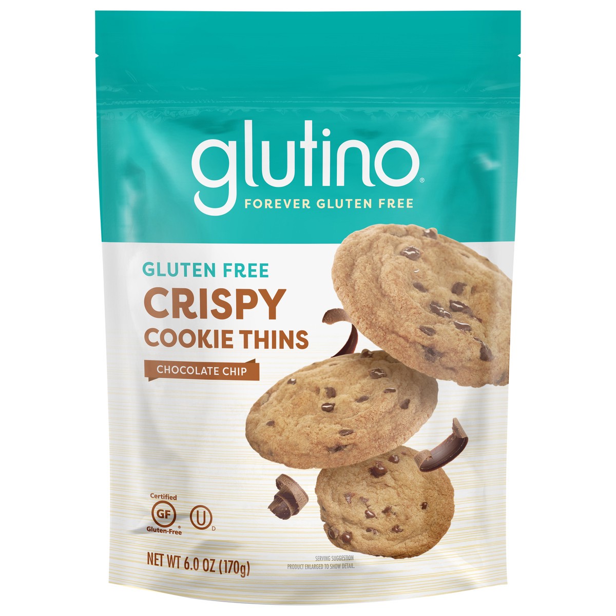 slide 1 of 6, Glutino Gluten Free Crispy Chocolate Chip Cookie Thins 6 oz, 6 oz