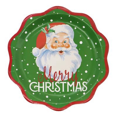 slide 1 of 2, 9" Santa Paper Plates, 12ct. By Celebrate It, 12 ct