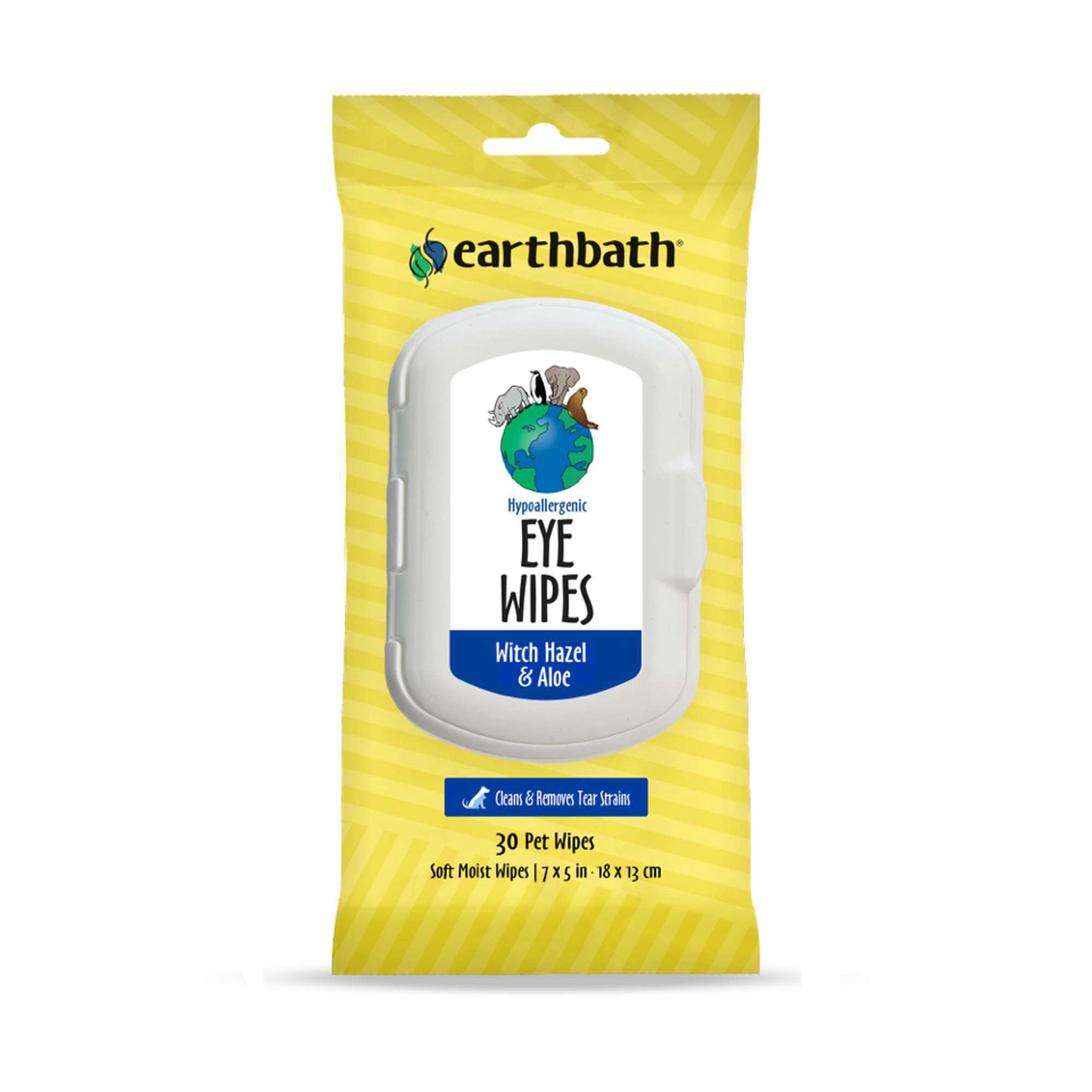 slide 1 of 1, Earthbath Soft Hypoallergenic Eye Wipes for Pets, Count of 30, 1 ct