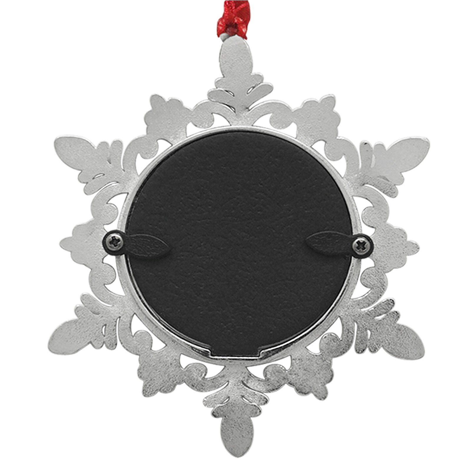 slide 3 of 3, 2" X 2" Silver Jeweled Snowflake Metal Ornament Frame By Studio Decor, 2 in x 2 in