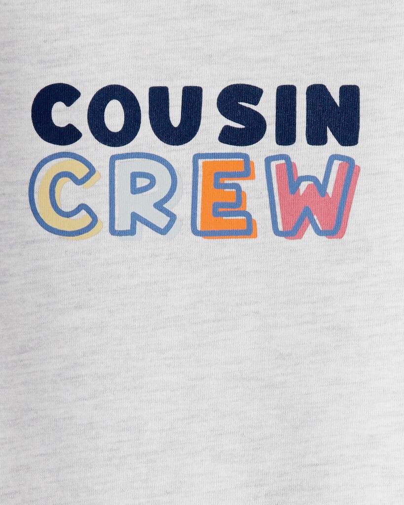 slide 2 of 2, Carter's Carters Baby Cousin Crew Long-Sleeve Graphic Bodysuit - Grey Heather Grey NB, 1 ct